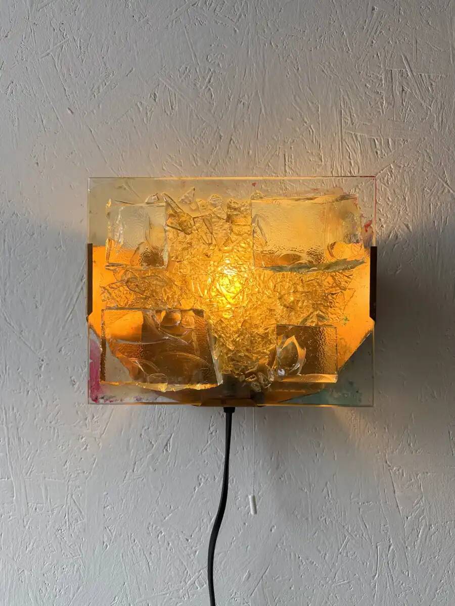 Cosack Leuchten glass mosaic wall lamp horizontal