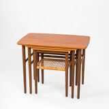 Set of 3 nest tables by Johannes Andersen for Silkeborg, 1960s, Denmark