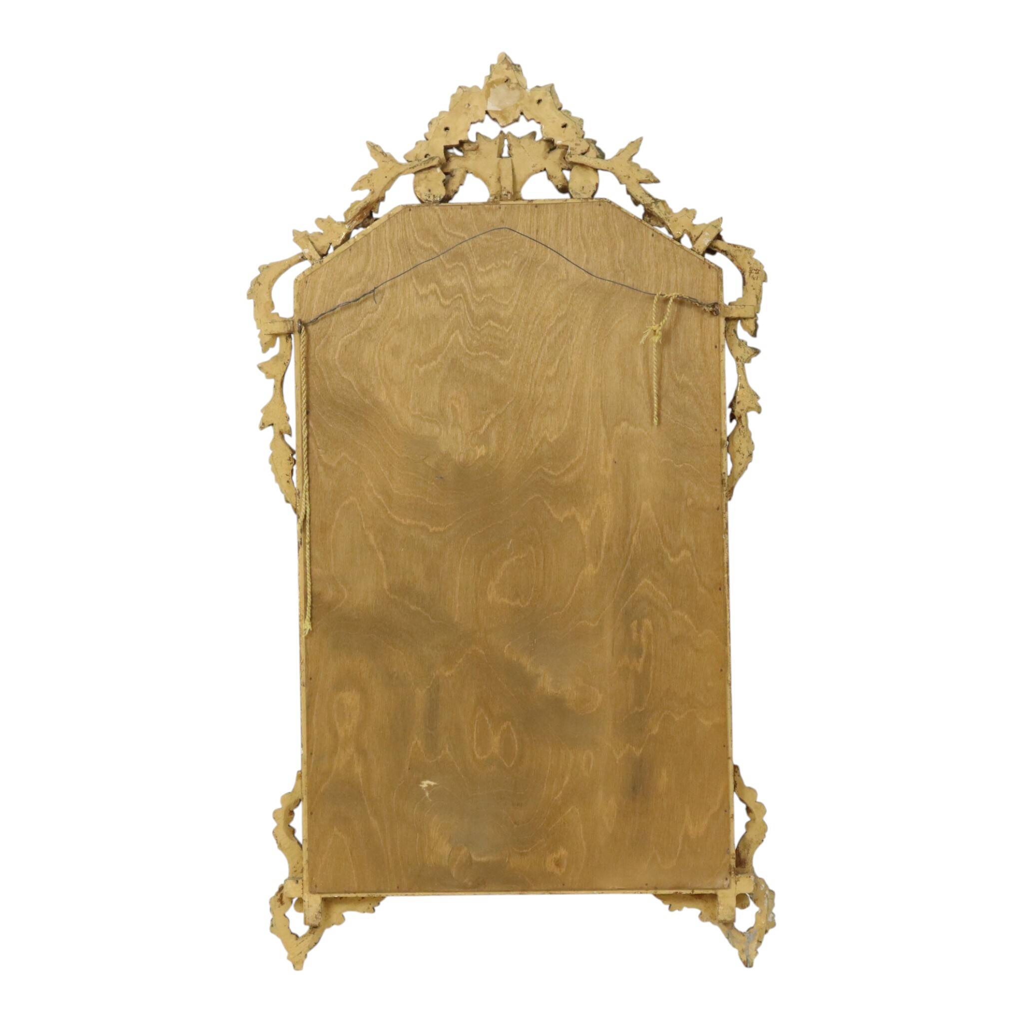 Classic Italian Gilt Crested Mirror by La Barge, 100 cm