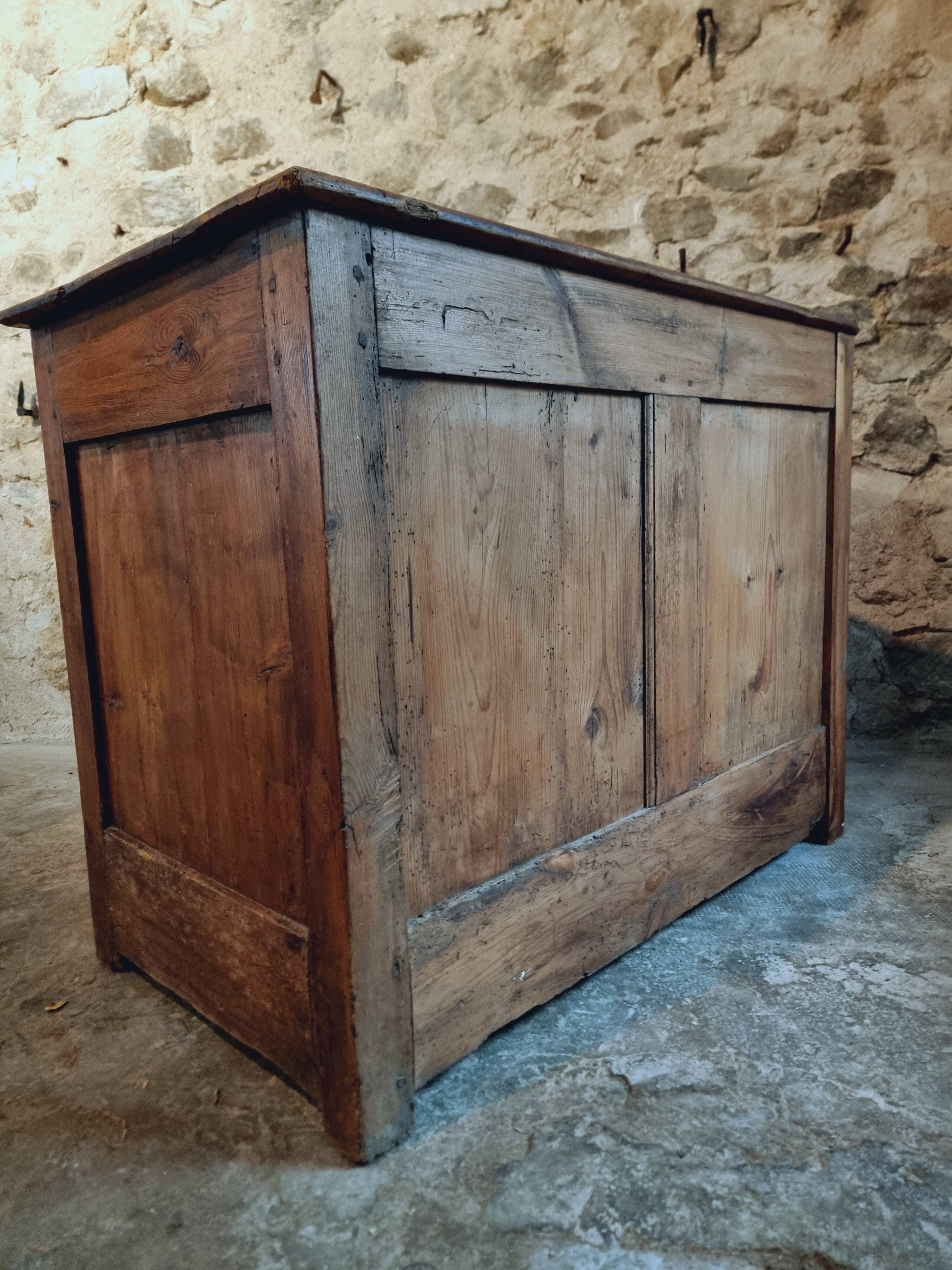 Antique Louis XVI sideboard – 18th century – Solid pine kitchen island – 1