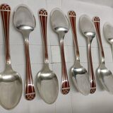 Lot 73 cutlery christofle model talisman lacquer of china color siena