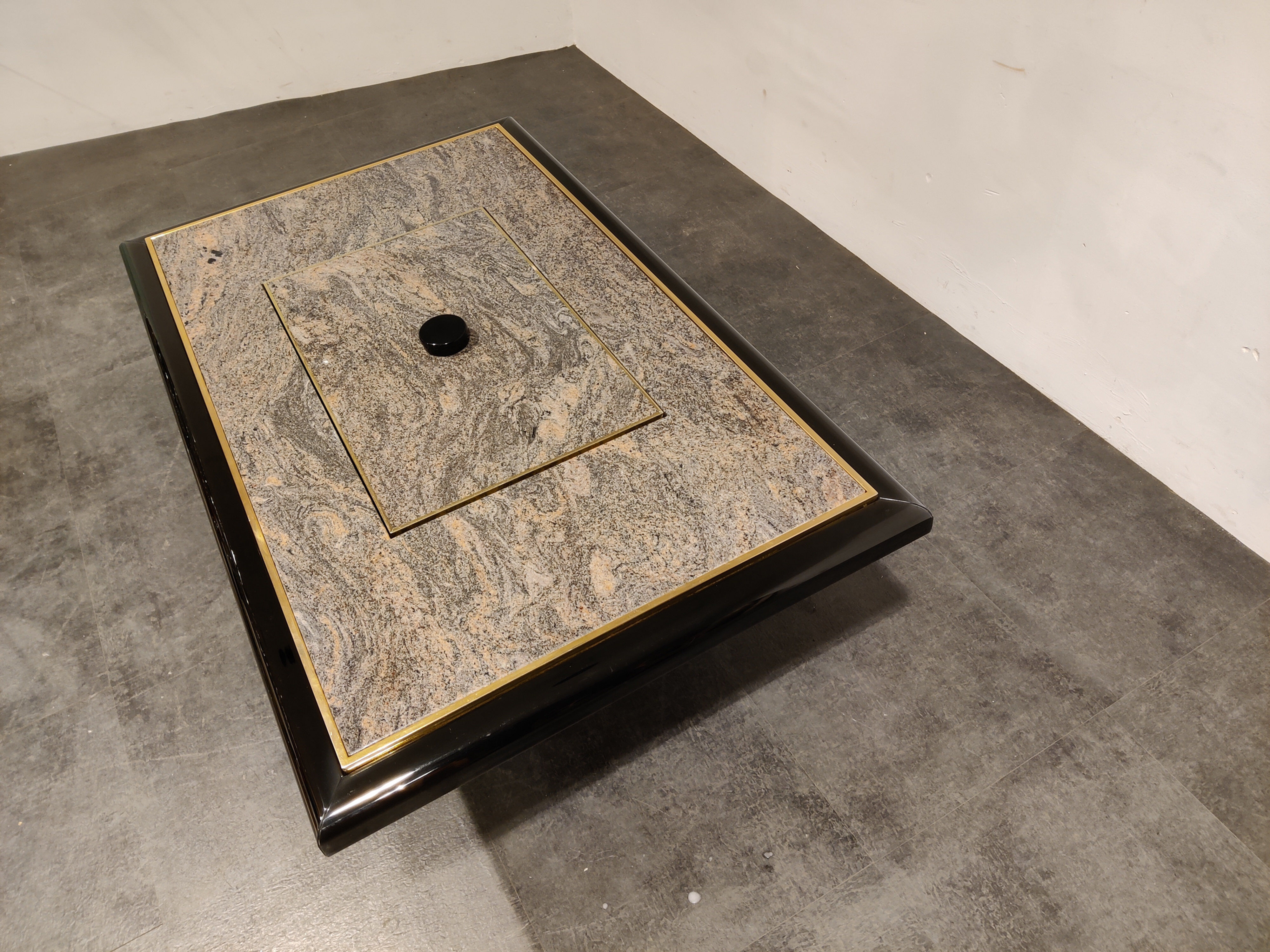 Vintage hidden bar coffee table by Fedam, 1980s