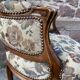 Armchair seat Louis XV Rocaille 1900s rococo Carved walnut