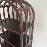 Rattan shelf / bookcase with cabinet