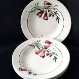 4 deep plates from St Amand L'Amandinoise earthenware