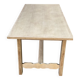 Renovated farmhouse dining table in raw wood 200cm 20th century