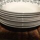 Set of 12 flat plates and 10 hollow plates in iron earth