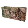 Padded fabric box in vintage mountain village