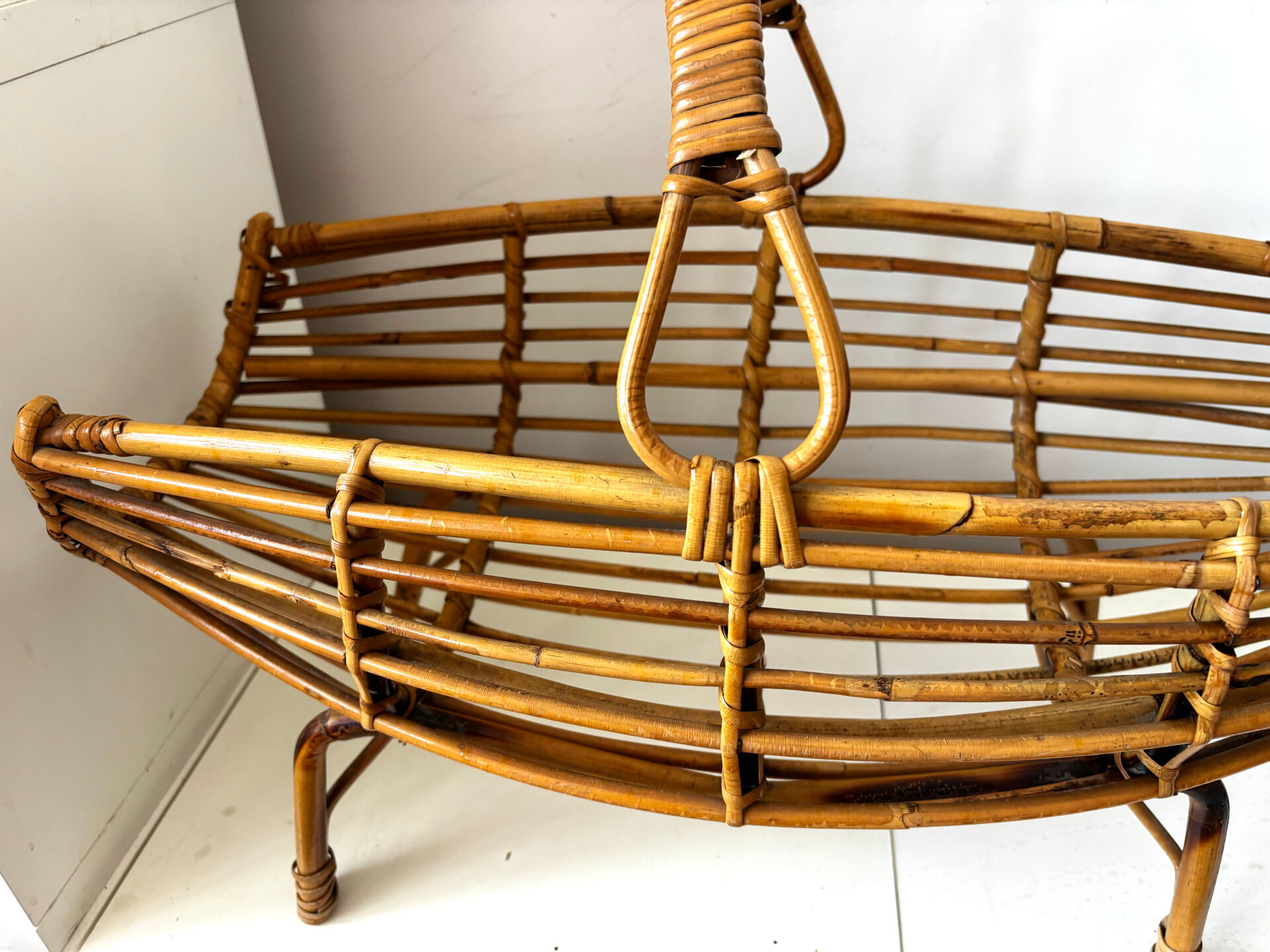 Porte revues en rotin Franco Albini 1960