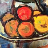 HST painting Jean RENAUT (1905-1979) "Still life with oranges and lemons" frame