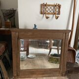 Wooded beveled mirror 85x97cm
