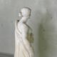 Alabaster sculpture, lady with a mask in the antique style, 19th century
