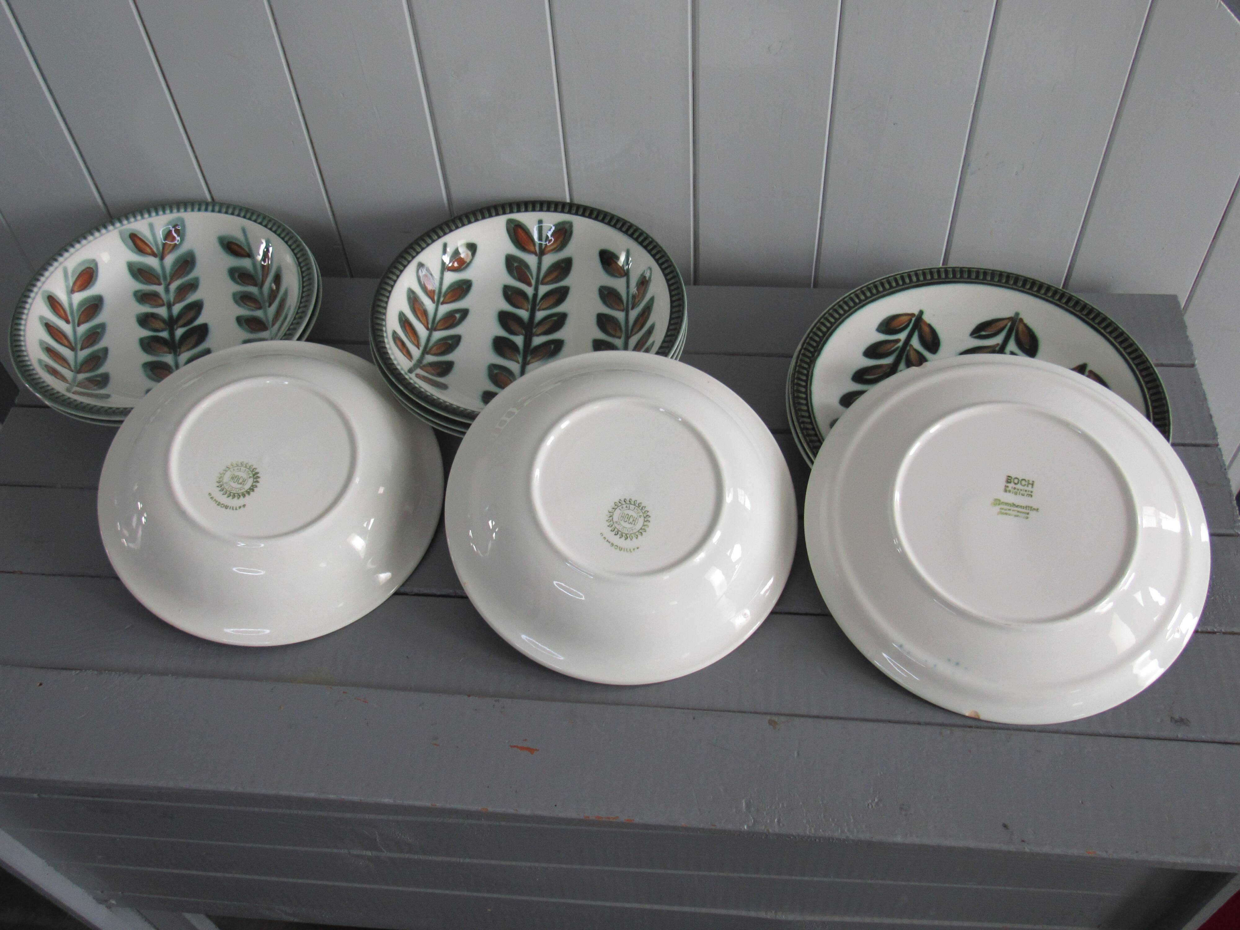 Lot 10 Rambouillet model plates Boch Belgium