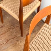 6 chairs by Poul Cadovius, walnut, with new seats, Mid Century.