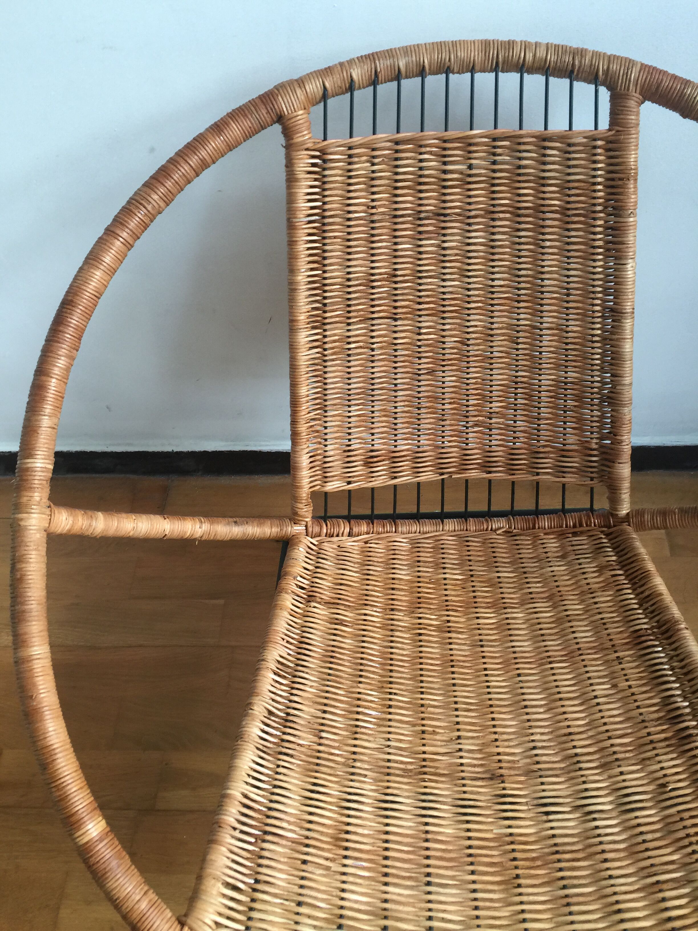 Rattan basket armchair