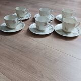 50s Limoges art porcelain cups