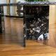 Minimalist design table in black marble Vintage Terrazzo