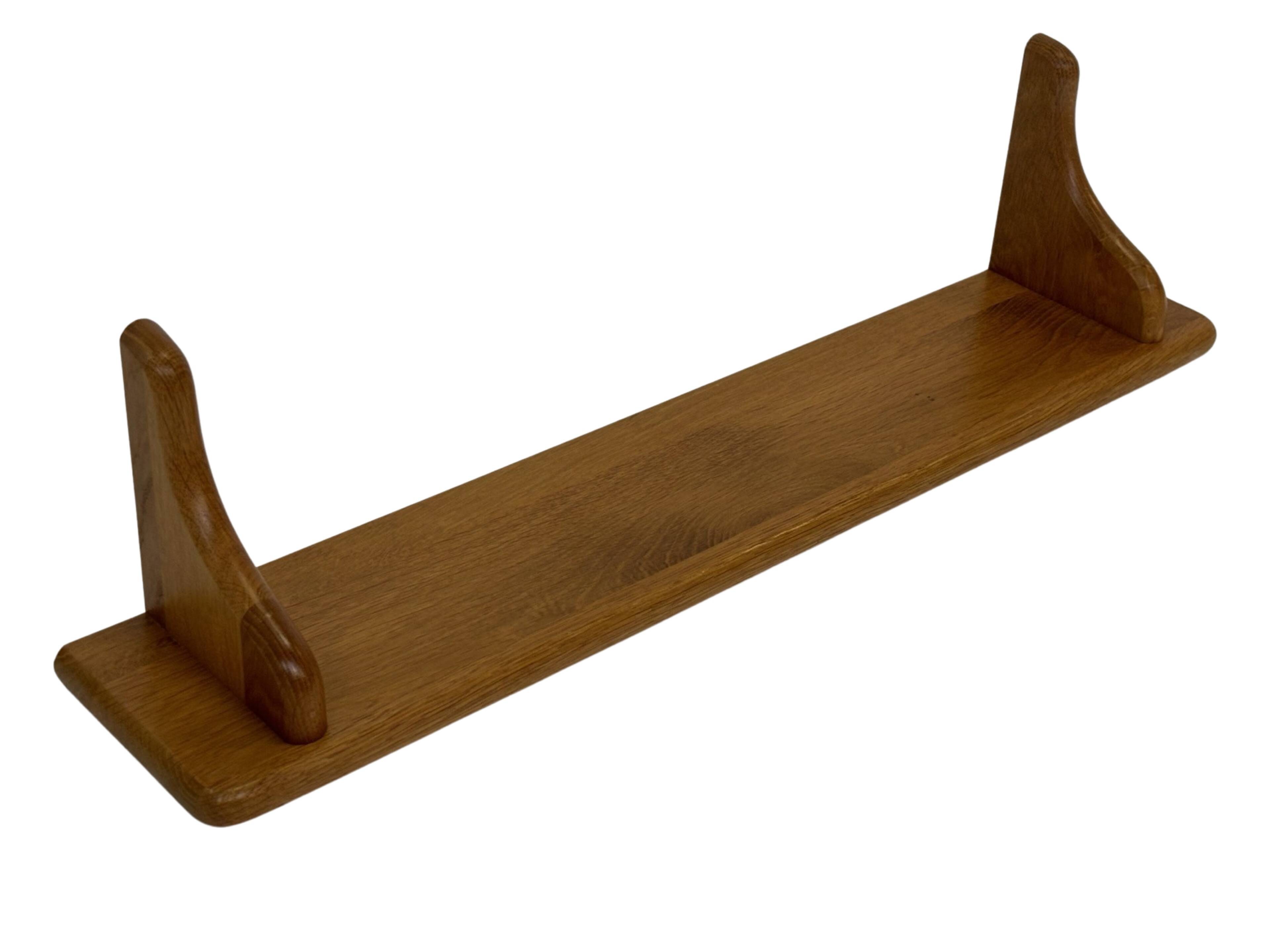 Vintage oak wall rack book shelf 1970s wood minimalist design