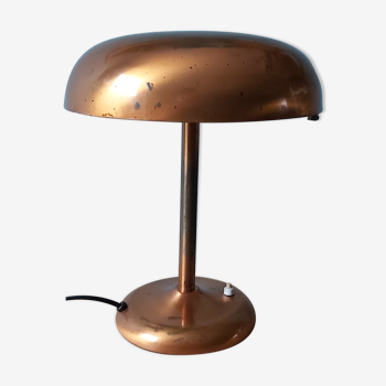 Copper mushroom desk lamp, 30s