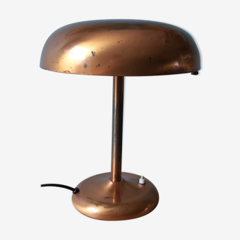 Lampe de bureau champignon en cuivre, années 30