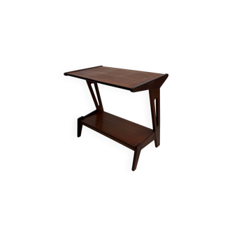 Table d'appoint vintage de Louis van Teeffelen en bois de teck des années 1960.