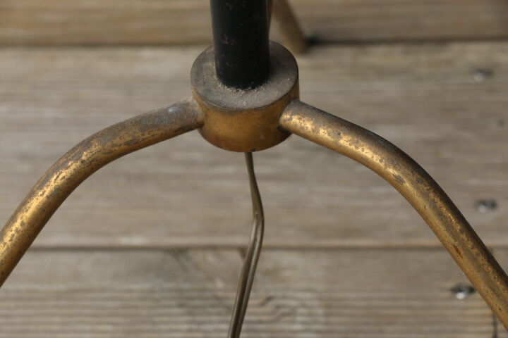 Floor lamp brass lacquered metal 1950
