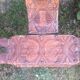 Brutalist tripod chair of conquistadors in fir and leather