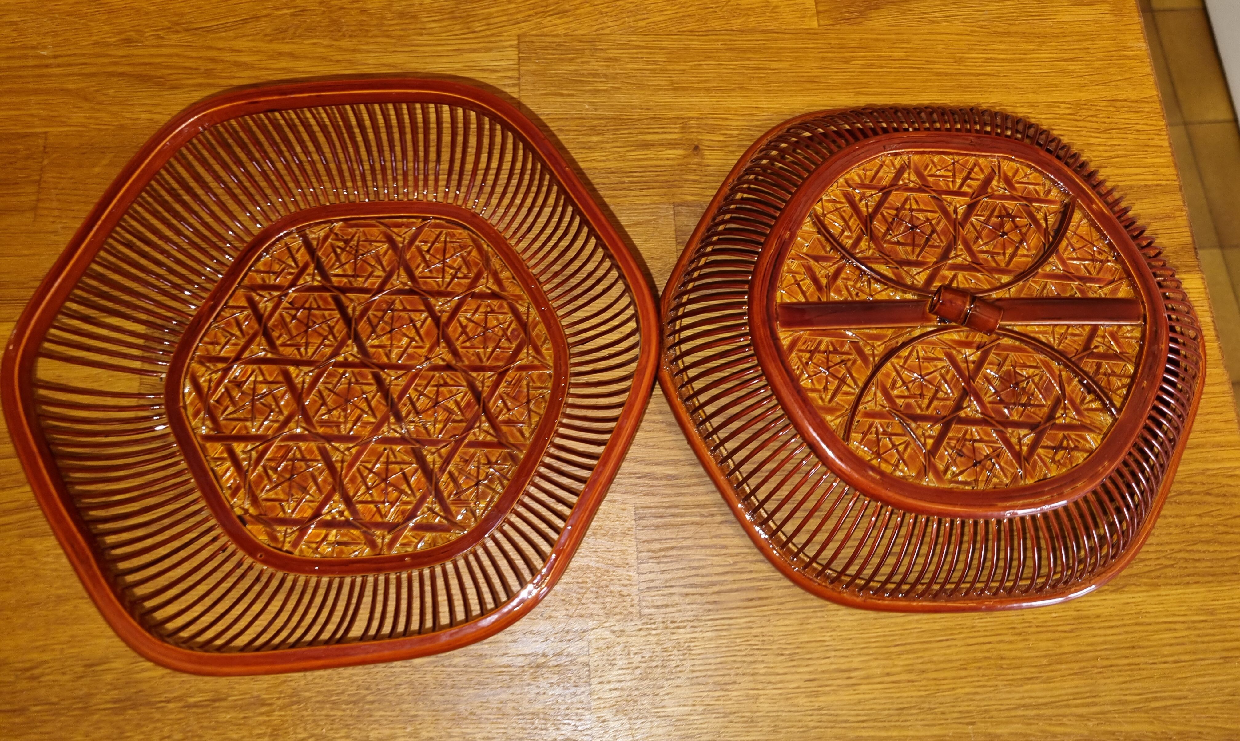 Lacquered bamboo box