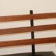 Vintage "Daybed" sofa bench in metal and imitation leather, 1950