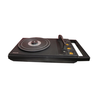 Turns vinyl philips 33 and 45 rpm record