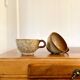 Paire de tasses en grès pyrité