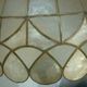 Ceiling light suspension in mother-of-pearl and wood Ø 40 cm