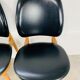 4 chaises Pégases Baumann, noires, années 60