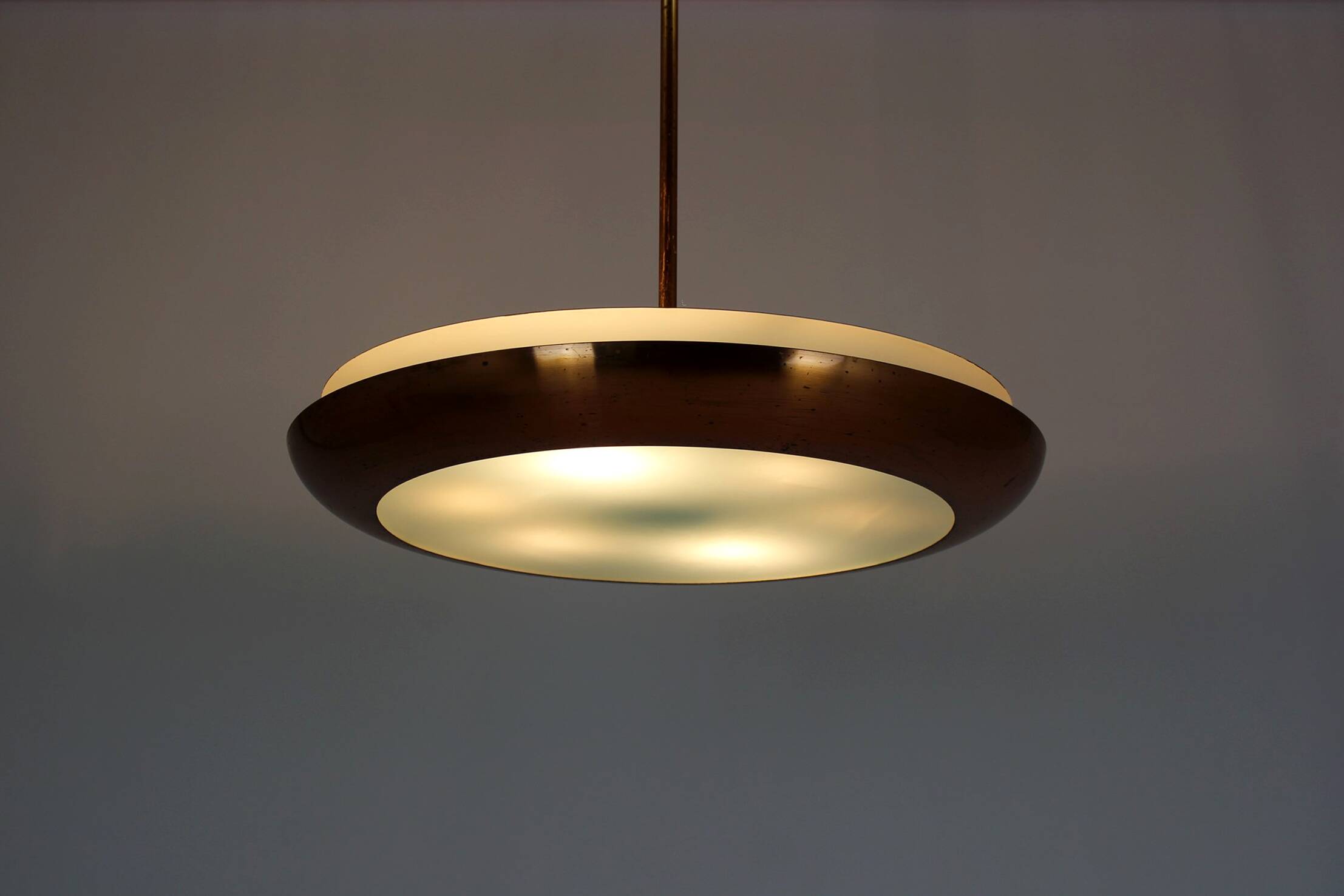 Bauhaus UFO Pendant Lamp by Josef Hurka for Napako, 1930s