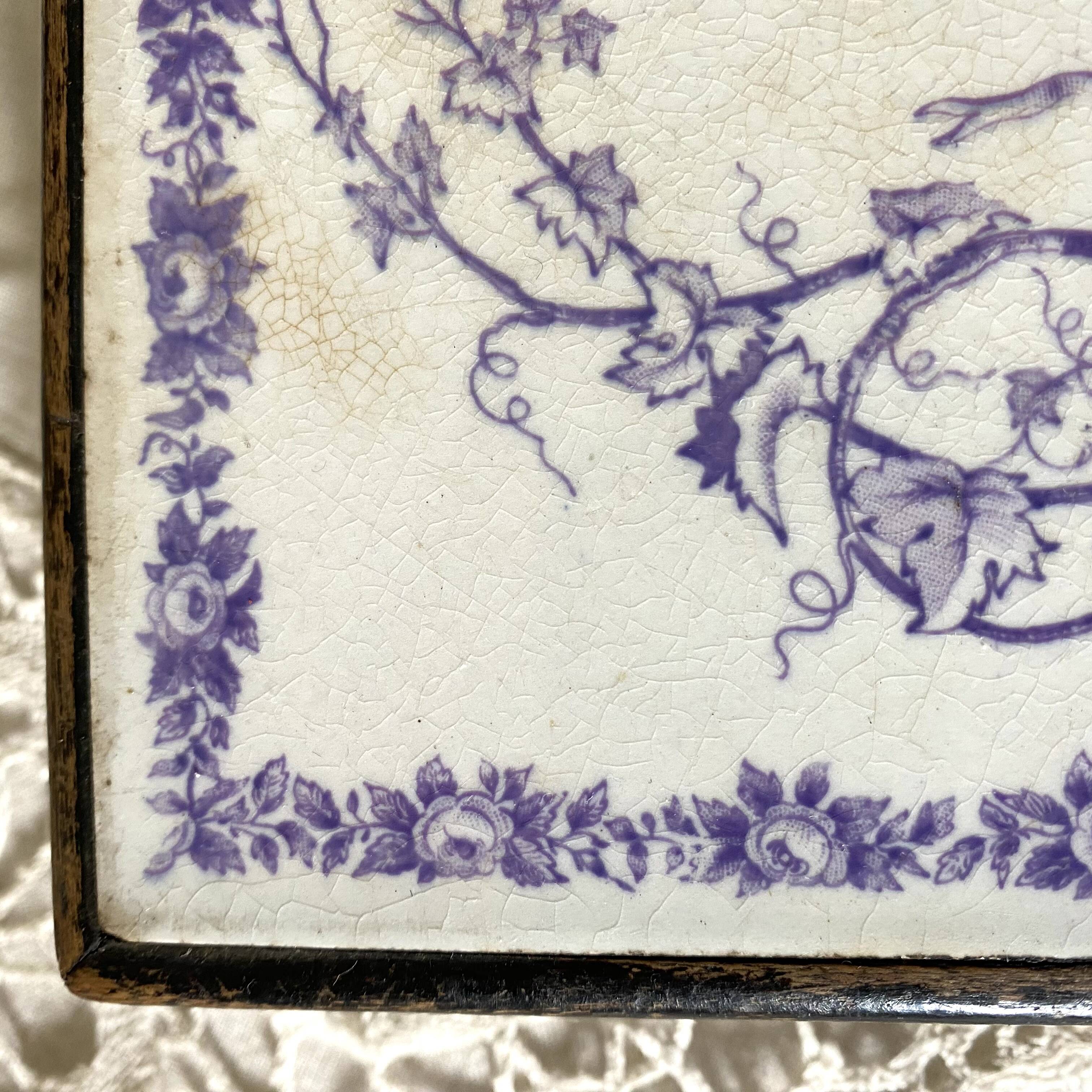 Old 19th century earthenware trivet