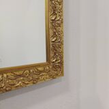 Grand miroir mural vintage sculpté et doré 1970