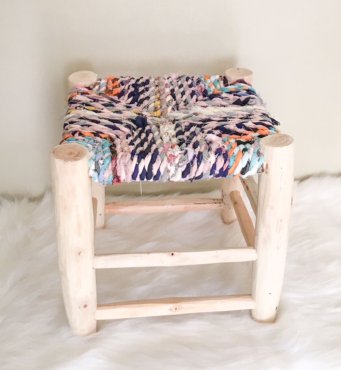 Recycled fabric stool