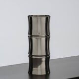 Petit vase bambou en métal, 1970s