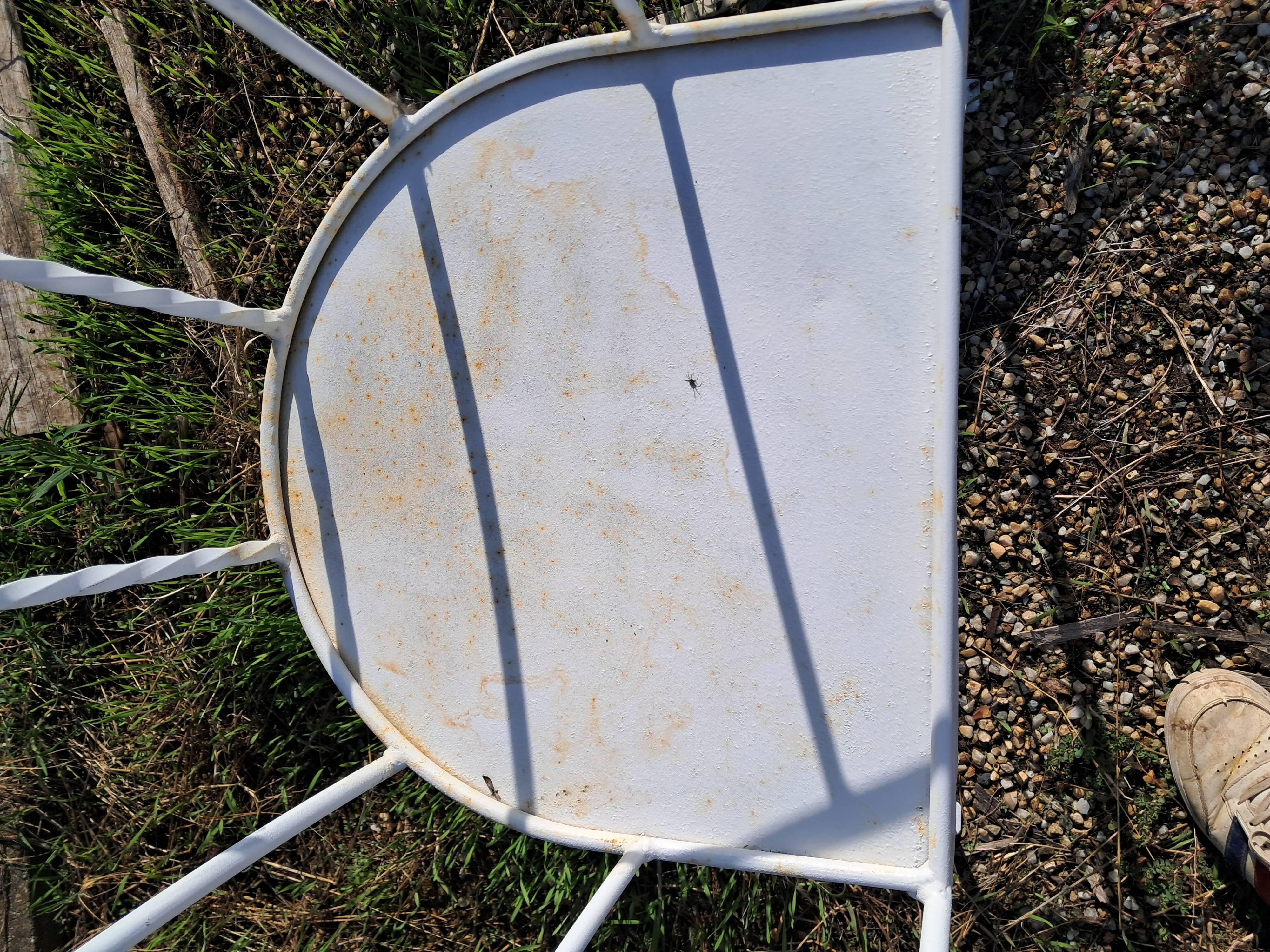 suite de 4 fauteuils de jardin en metal