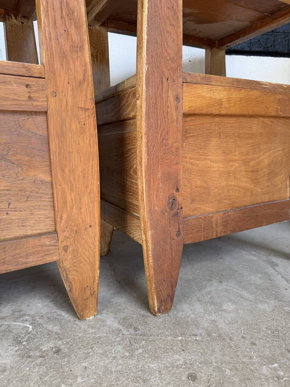 Pair of oak bedside tables 1950