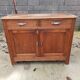 Low Parisian wooden sideboard 2 doors 2 drawers