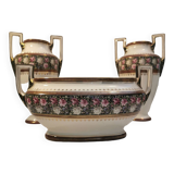 Belgian earthenware fireplace insert Boch la Louviere 1930s, 1940s