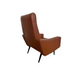Folding armchair in vintage Skai