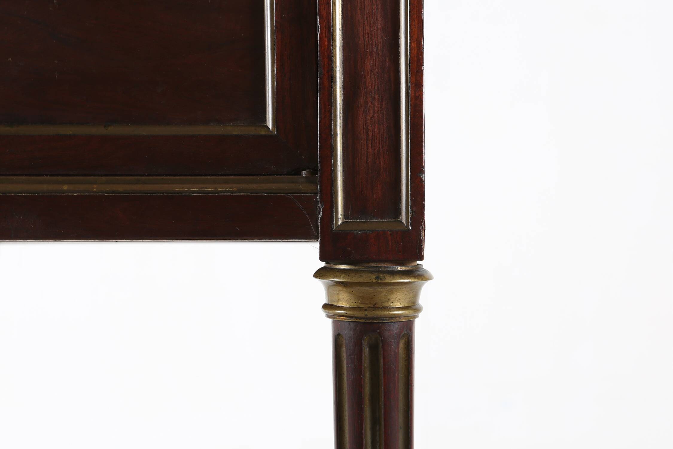 French 19th century Empire nightstand in wood with marble top