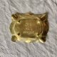 Neo-Baroque brass ashtray stamped DL number 6 registered