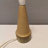 Handmade Beautiful partially glazed table lamp from Danish Søholm Ceramics, 1970s.