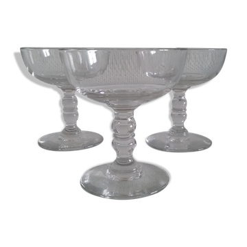 Lot de 3 coupes à champagne