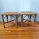 Pair of vintage rattan bedside tables