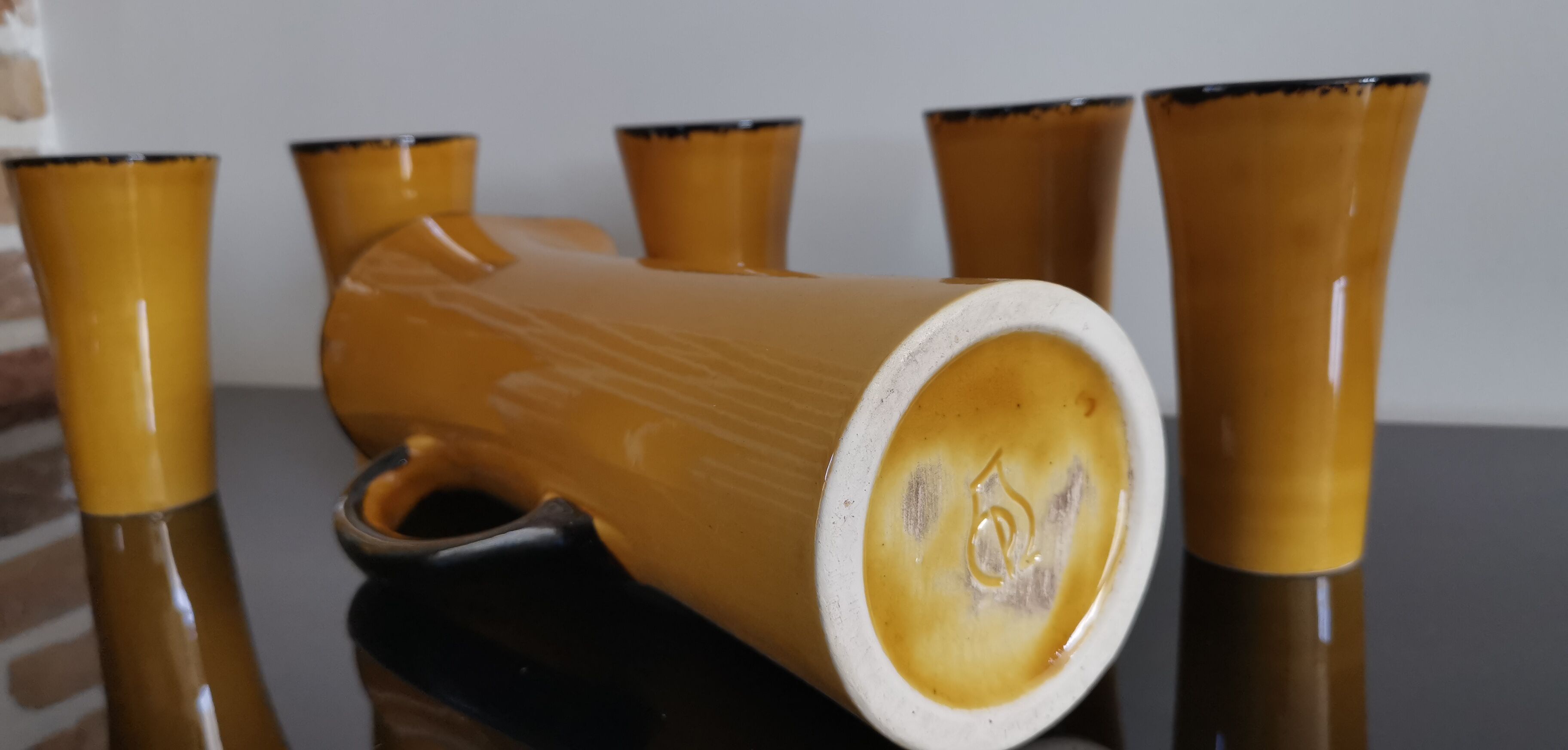 Vintage orangeade service by Claude Paci, Vallauris (Gladys model)