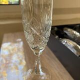 6 crystal champagne glasses